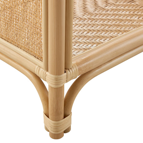 Celeste 67 Inch Tall Arched Natural Rattan Bookshelf by Modway HouseOfZazla