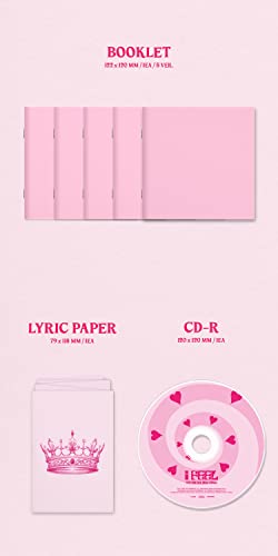 (G) I-DLE I FEEL 6th Mini Album Jewel Versoin Minnie Cover CD+Booklet+1p PhotoCard+Lyric Paper+Tracking Sealed WoodArtSupply