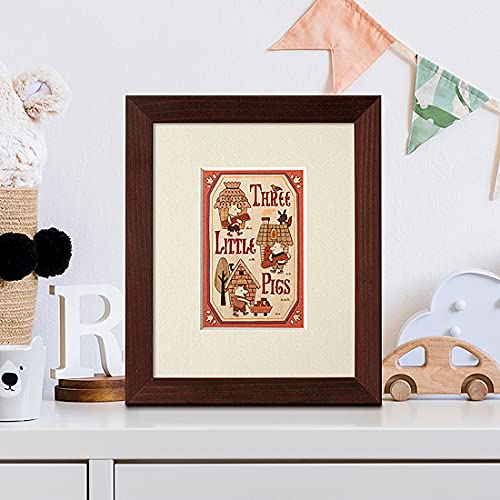 'KINOWA Wooden Art Kit Kiharie The Three Little Pigs Made in Japan KINOWA