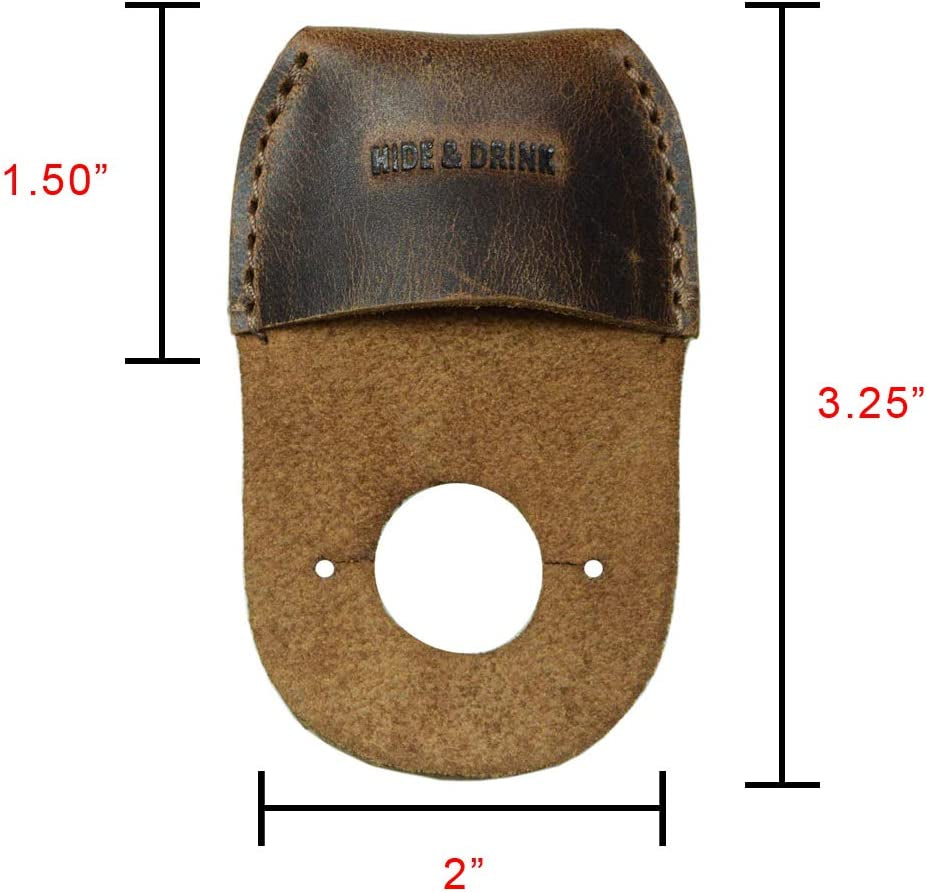 , Leather Thumb Guard, Finger Protector, Carpenter Carving Accessories, Handmade Includes 101 Year Warranty :: Bourbon Brown WoodArtSupply