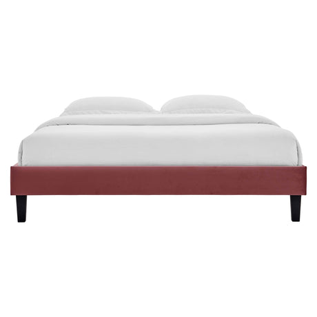 Reign Performance Velvet Twin Platform Bed Frame by Modway HouseOfZazla
