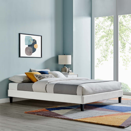 Reign Performance Velvet Twin Platform Bed Frame by Modway HouseOfZazla