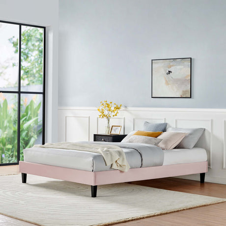 Reign Performance Velvet Twin Platform Bed Frame by Modway HouseOfZazla
