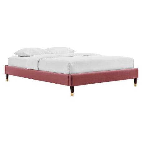 Harlow Performance Velvet Queen Platform Bed Frame by Modway HouseOfZazla