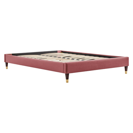 Harlow Performance Velvet Queen Platform Bed Frame by Modway HouseOfZazla