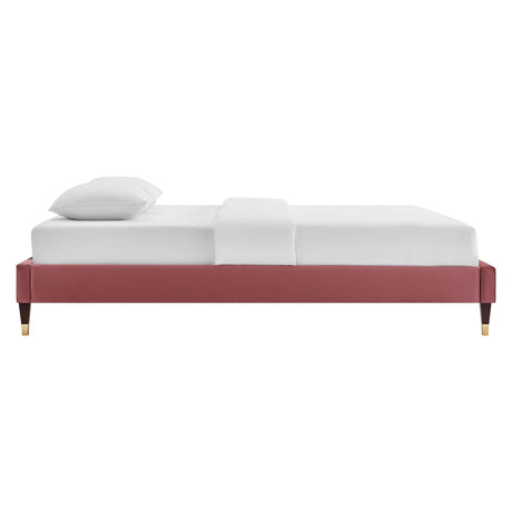 Harlow Performance Velvet Queen Platform Bed Frame by Modway HouseOfZazla