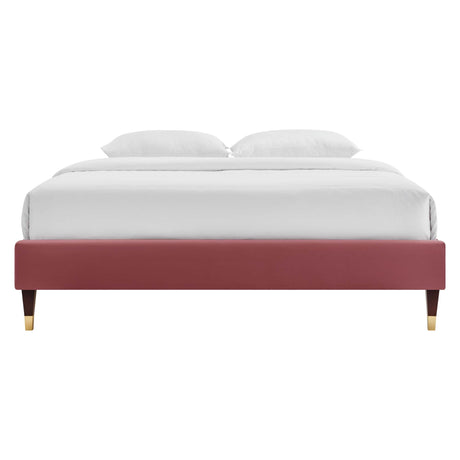 Harlow Performance Velvet Queen Platform Bed Frame by Modway HouseOfZazla