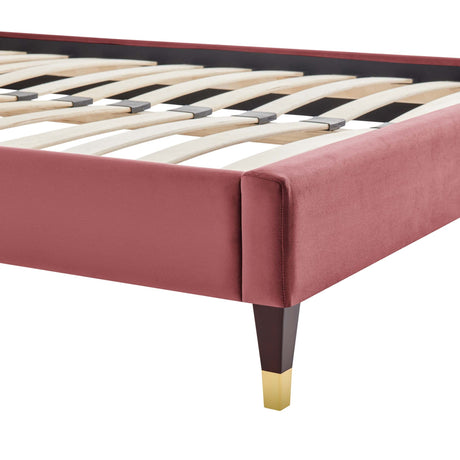 Harlow Performance Velvet Queen Platform Bed Frame by Modway HouseOfZazla