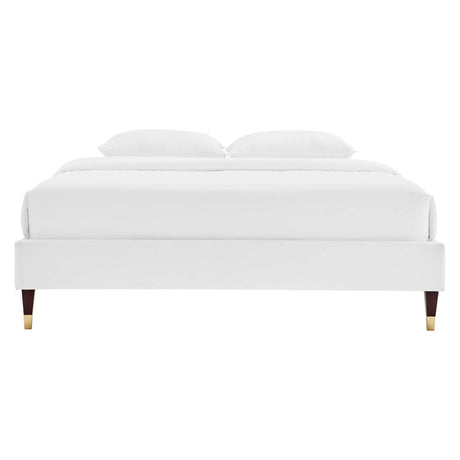 Harlow Performance Velvet Queen Platform Bed Frame by Modway HouseOfZazla