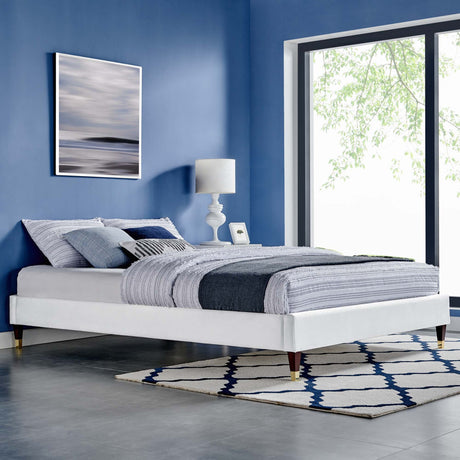 Harlow Performance Velvet Queen Platform Bed Frame by Modway HouseOfZazla