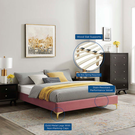 Sutton Performance Velvet Full Bed Frame by Modway HouseOfZazla