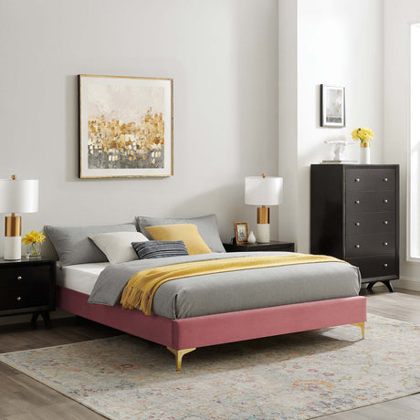 Sutton Performance Velvet Full Bed Frame by Modway HouseOfZazla