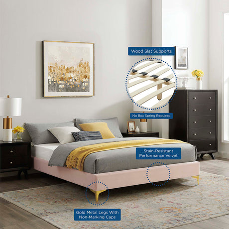 Sutton Performance Velvet Full Bed Frame by Modway HouseOfZazla