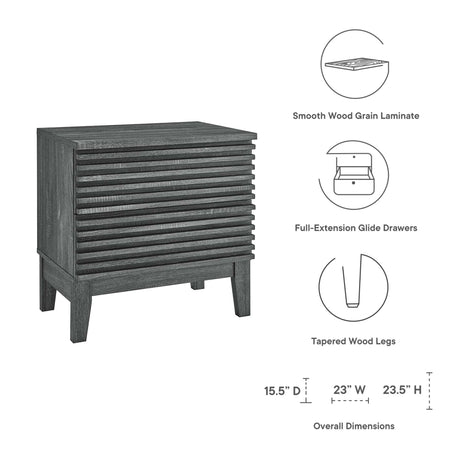 Render Two-Drawer Nightstand by Modway HouseOfZazla