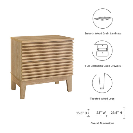Render Two-Drawer Nightstand by Modway HouseOfZazla