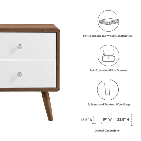 Transmit 2-Drawer Nightstand by Modway HouseOfZazla