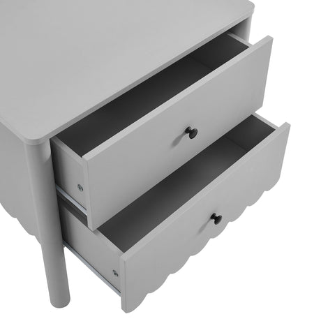 Emmeline Scalloped 2-Drawer Nightstand by Modway HouseOfZazla