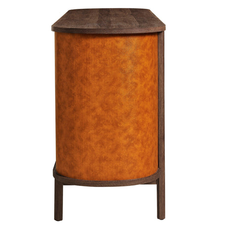 Coralie Curved 6-Drawer Vegan Leather Oval Dresser by Modway HouseOfZazla