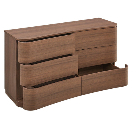 Mirae 6-Drawer Curved Dresser by Modway HouseOfZazla