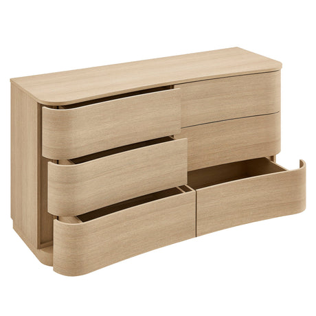 Mirae 6-Drawer Curved Dresser by Modway HouseOfZazla