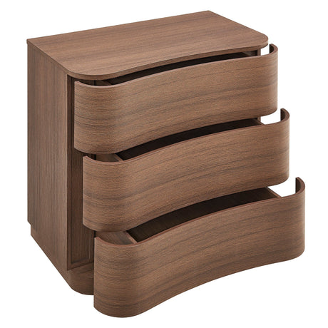 Mirae 3-Drawer Curved Compact Dresser by Modway HouseOfZazla