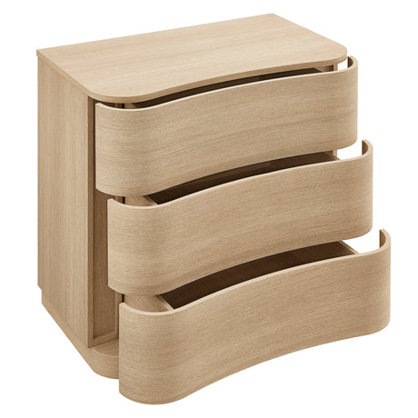 Mirae 3-Drawer Curved Compact Dresser by Modway HouseOfZazla
