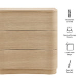 Mirae 3-Drawer Curved Compact Dresser by Modway