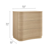 Mirae 3-Drawer Curved Compact Dresser by Modway