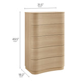 Mirae 5-Drawer Curved Dresser Chest by Modway