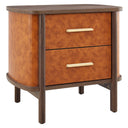Coralie 2-Drawer Curved Vegan Leather Nightstand by Modway HouseOfZazla