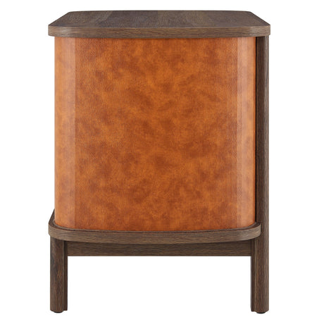 Coralie 2-Drawer Curved Vegan Leather Nightstand by Modway HouseOfZazla
