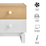 Nolia 2-Drawer Color Block Nightstand by Modway