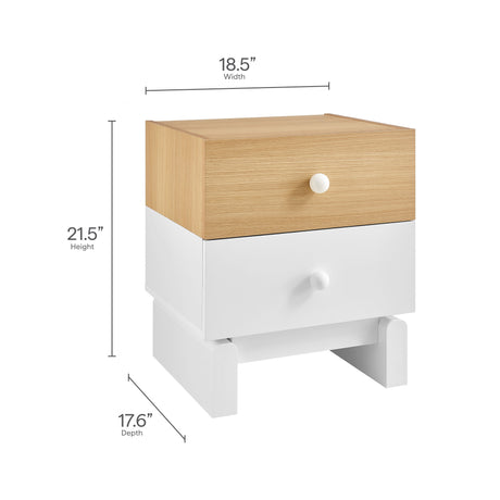 Nolia 2-Drawer Color Block Nightstand by Modway HouseOfZazla