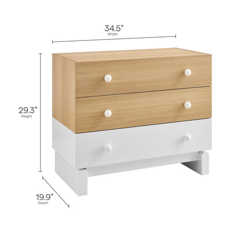 Nolia 3-Drawer Color Block Dresser by Modway HouseOfZazla