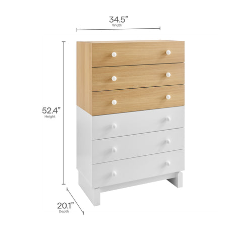 Nolia 6-Drawer Color Block Dresser Chest by Modway HouseOfZazla
