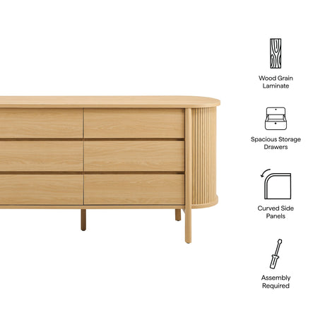 Cadence 6-Drawer Curved Dresser by Modway HouseOfZazla