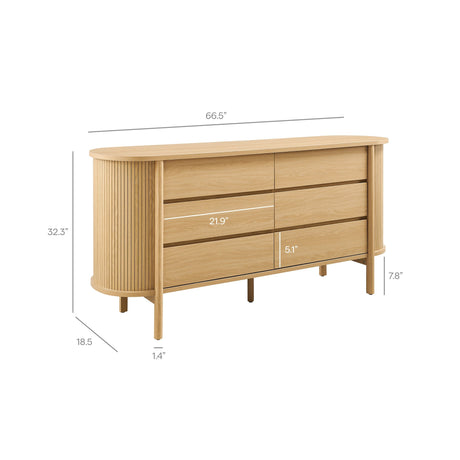 Cadence 6-Drawer Curved Dresser by Modway HouseOfZazla