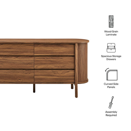 Cadence 6-Drawer Curved Dresser by Modway HouseOfZazla