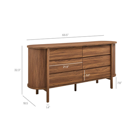 Cadence 6-Drawer Curved Dresser by Modway HouseOfZazla