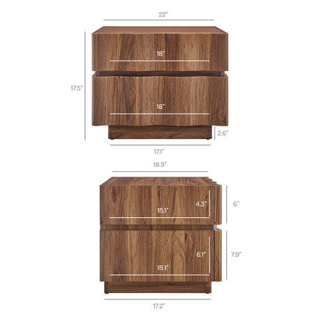 Isola 2 Drawer Nightstand by Modway HouseOfZazla