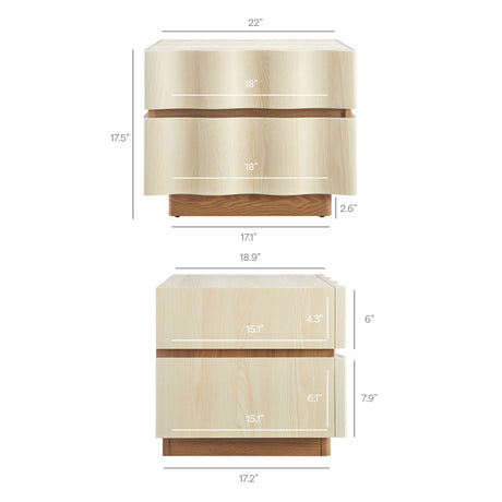 Isola 2 Drawer Nightstand by Modway HouseOfZazla