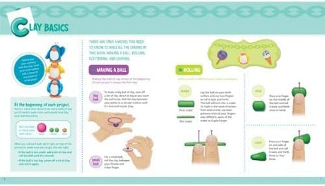 (None, Multicolor) - Klutz Make Clay Charms Craft Kit Scholastic