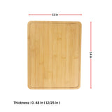 (Set of 10) 14"X11" Thick Sturdy Bulk Plain Bamboo Serving Tray, Chopping Board with Juice Groove for Customized, Personalized Engraving Purpose Invisioncorp
