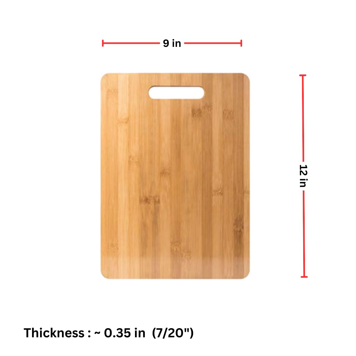 (Set of 12) 12"X9" Bulk Plain Bamboo Serving Tray, Platter, Cutting Board for Customized, Personalized Engraving Gifts (With Handle) Invisioncorp