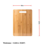 (Set of 12) 12"X9" Bulk Plain Bamboo Serving Tray, Platter, Cutting Board for Customized, Personalized Engraving Gifts (With Handle) Invisioncorp