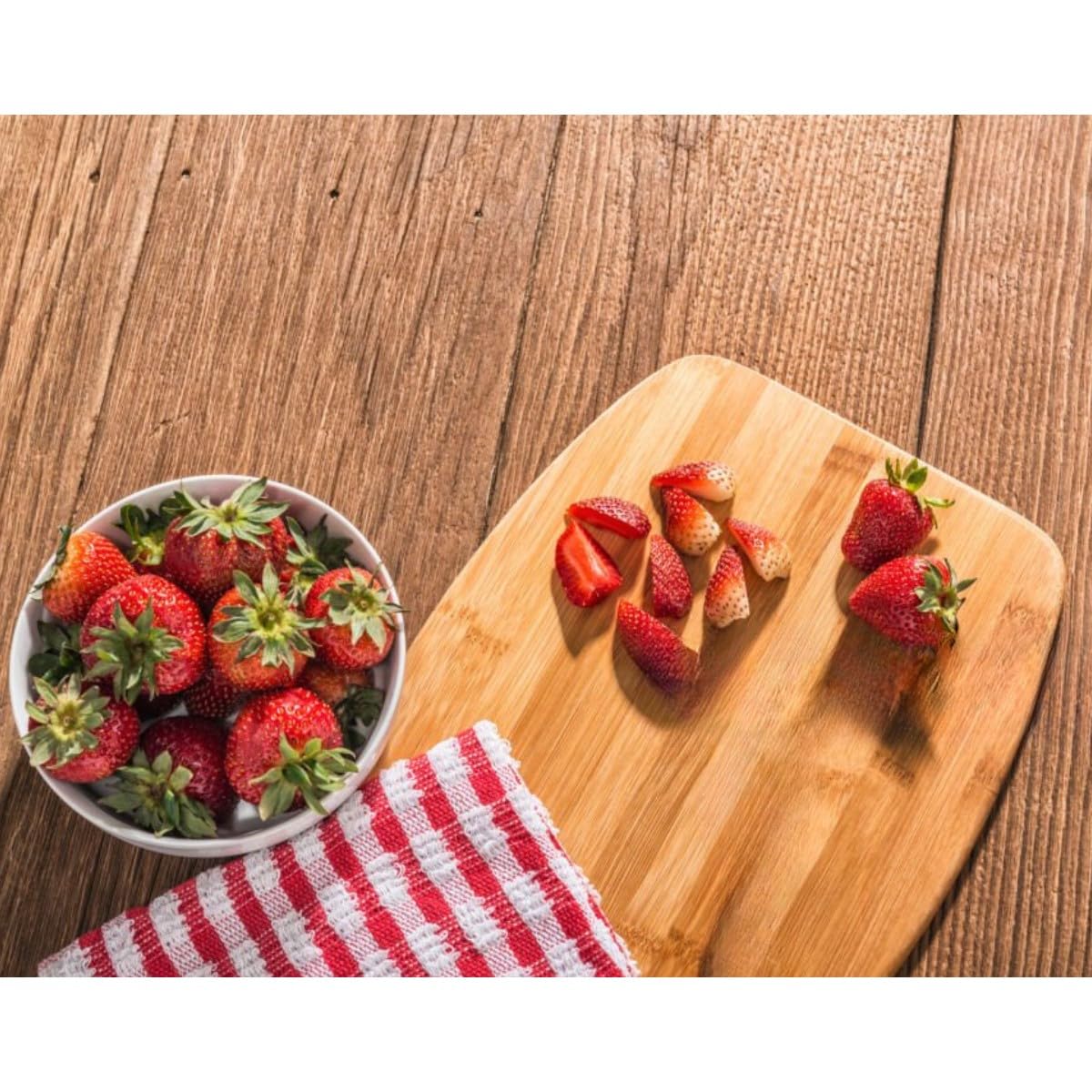 (Set of 12) 12"X9" Round Edge Bulk Plain Bamboo Serving Cutting Boards for Customized, Personalized Engraving Purpose (Without Handle) Invisioncorp