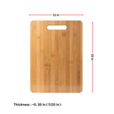 (Set of 12) 15"X11" Bulk Wholesale Plain Bamboo Charcuterie, Serving Tray, Chopping, Cutting Board for Customized, Personalized Engraving Gift Purpose (With Handle) Invisioncorp