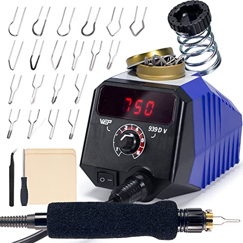 (WEP 939D-V Wood Burning Kit 250-750℃/482-1382℉Adjustable Wood Burning Tool with Detachable Pen, 20 Wood burner Tips, WoodBurning Pen Holder Suitable WEP