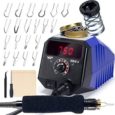 (WEP 939D-V Wood Burning Kit 250-750℃/482-1382℉Adjustable Wood Burning Tool with Detachable Pen, 20 Wood burner Tips, WoodBurning Pen Holder Suitable