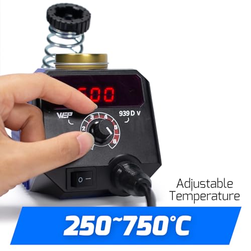 (WEP 939D-V Wood Burning Kit 250-750℃/482-1382℉Adjustable Wood Burning Tool with Detachable Pen, 20 Wood burner Tips, WoodBurning Pen Holder Suitable WEP